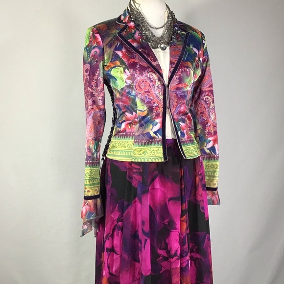 Vintage y2k vibrant jacket with lots of details - Picture 3 of 11